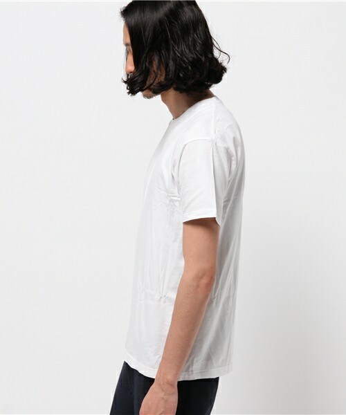 HANES（ヘインズ）の「HANES 2P クルーネックTシャツ（Tシャツ/カットソー・メンズ・ホワイト・M/L）」の3枚目の写真