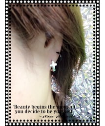 no brand（ノーブランド）の「両耳用（2個セット） クロスモチーフ