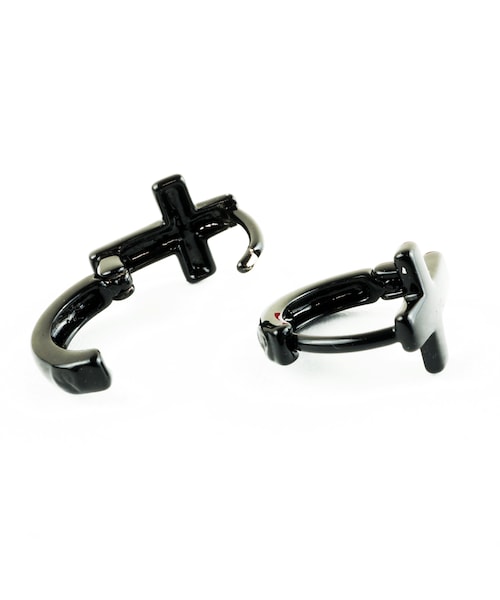 【marukusu】タイニー クロス フープ ピアス（ノーブランド） marukusu】タイニー クロス フープ ピアス（ノーブランド） 銀座店
