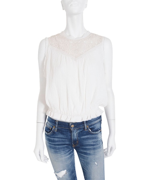 Ungrid（アングリッド）の「バックオープンレースブラウス（トップス・レディース・オフホワイト/レッド/ブルー・F）」の9枚目の写真