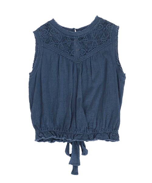 Ungrid（アングリッド）の「バックオープンレースブラウス（トップス・レディース・オフホワイト/レッド/ブルー・F）」の2枚目の写真