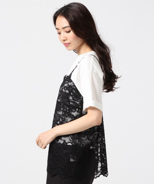 スカラレースキャミ　ホワイト 新色追加】スカラレースキャミ | DOUDOU(ドゥドゥ)レディース