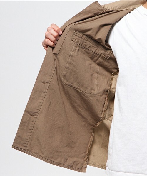 Johnbull Private labo（ジョンブルプライベートラボ）の「コンビネーションファティーグシャツ（シャツ/ブラウス・メンズ・カーキ/オリーブ・SMALL/MEDIUM/LARGE）」の11枚目の写真