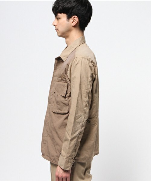 Johnbull Private labo（ジョンブルプライベートラボ）の「コンビネーションファティーグシャツ（シャツ/ブラウス・メンズ・カーキ/オリーブ・SMALL/MEDIUM/LARGE）」の3枚目の写真