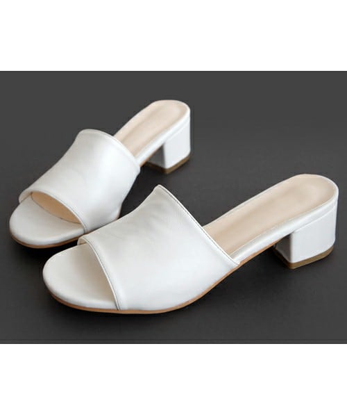 DHOLIC(ディーホリック)の「6COLORSオープントゥミュール(サンダル・レディース・ホワイト/ブラック/ライム/グレー/ライトオレンジ/ライトブルー・230/235/240/245/250)」の1枚目の写真