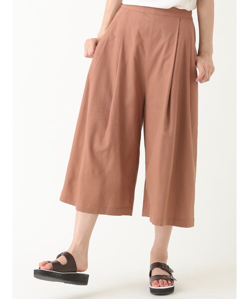 earth music&ecology(アースミュージックアンドエコロジー)の「【Special Price】ミディアム丈スカーチョ(パンツ・オフホワイト/キャメル/ネイビー・F)」の4枚目の写真