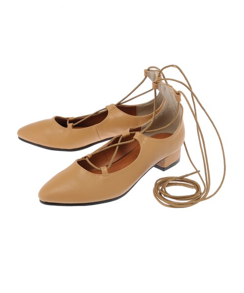 Green　Parks（グリーンパークス）の「【Special Price】Puro carino ・ギリーポインテッドシューズ（シューズ・ブラック/キャメル・M/L）」の2枚目の写真