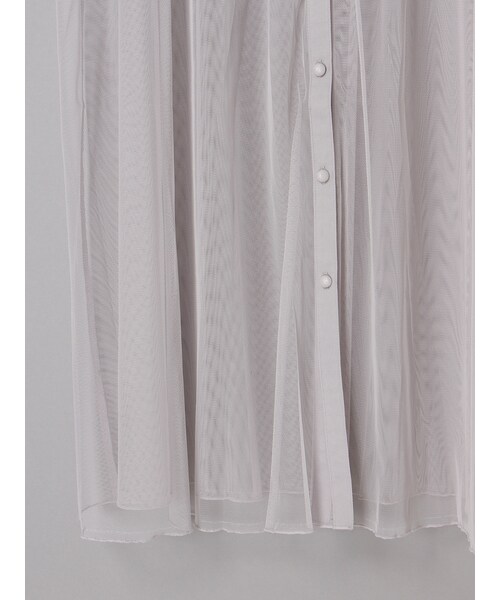 E hyphen world gallery（イーハイフンワールドギャラリー）の「7S シアーシャツワンピース（ワンピース/ドレス・ライトグレー/ブラック・F）」の8枚目の写真