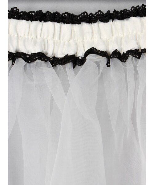 E hyphen world gallery Bon Bon（イーハイフンワールドギャラリーボンボン）の「オーガンジースカート（スカート・オフホワイト/ブラック/ピンク/サックスブルー・S/M）」の10枚目の写真