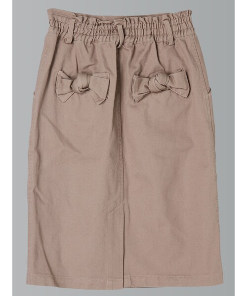 E hyphen world gallery(イーハイフンワールドギャラリー)の「バッグリボンタイトスカート(スカート・オフホワイト/ブラック/グレーベージュ/カーキ・F)」の6枚目の写真