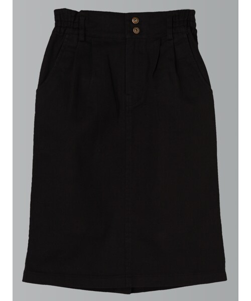 E hyphen world gallery(イーハイフンワールドギャラリー)の「バッグリボンタイトスカート(スカート・オフホワイト/ブラック/グレーベージュ/カーキ・F)」の2枚目の写真