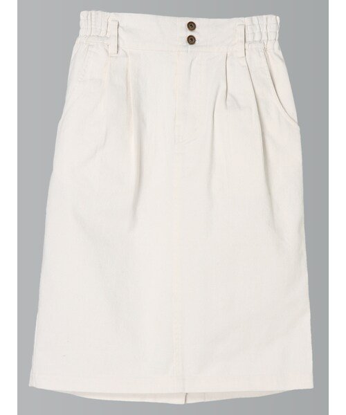 E hyphen world gallery(イーハイフンワールドギャラリー)の「バッグリボンタイトスカート(スカート・オフホワイト/ブラック/グレーベージュ/カーキ・F)」の1枚目の写真