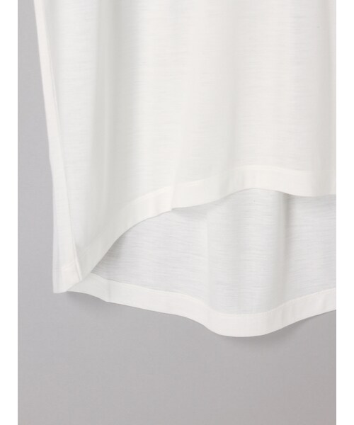 E hyphen world gallery（イーハイフンワールドギャラリー）の「・UネックBigシルエットTシャツ（トップス・オフホワイト/杢グレー/ブラック/ブルーグリーン・F）」の9枚目の写真