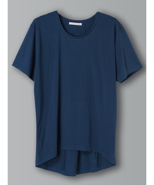 E hyphen world gallery（イーハイフンワールドギャラリー）の「・UネックBigシルエットTシャツ（トップス・オフホワイト/杢グレー/ブラック/ブルーグリーン・F）」の4枚目の写真