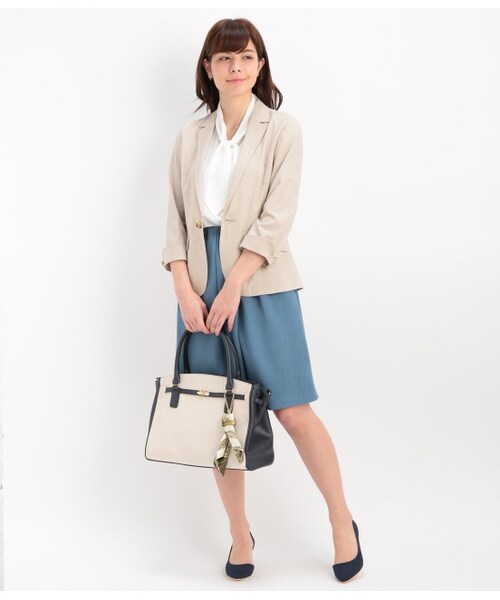 ROPE' PICNIC（ロペピクニック）の「綿麻テーラードジャケット（ジャケット/アウター・ベージュ/ネイビー・38/40）」の10枚目の写真