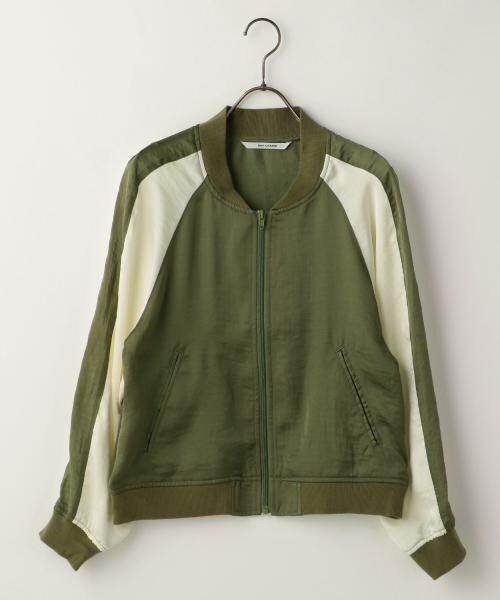 RAY CASSIN（レイカズン）の「ヴィンテージサテンスカジャン（ジャケット/アウター・レディース・ブラック/カーキ/ピンク・FREE）」の2枚目の写真