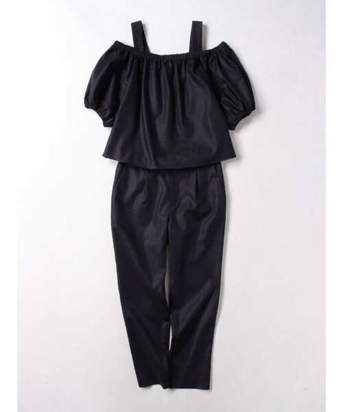 31 Sons de mode（トランテアン　ソン　ドゥ　モード）の「オフショルダーパンツセットアップ《予約アイテム》（オールインワン・サロペット・レディース・カーキ/ネイビー/ベージュ・36/38）」の3枚目の写真
