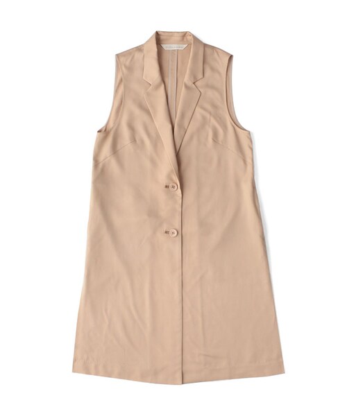 31 Sons de mode（トランテアン　ソン　ドゥ　モード）の「ノースリーブチェスタージャケット（ジャケット/アウター・レディース・ベージュ/ピンク・36/38）」の2枚目の写真