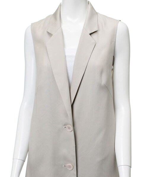 31 Sons de mode（トランテアン　ソン　ドゥ　モード）の「ノースリーブチェスタージャケット（ジャケット/アウター・レディース・ベージュ/ピンク・36/38）」の7枚目の写真