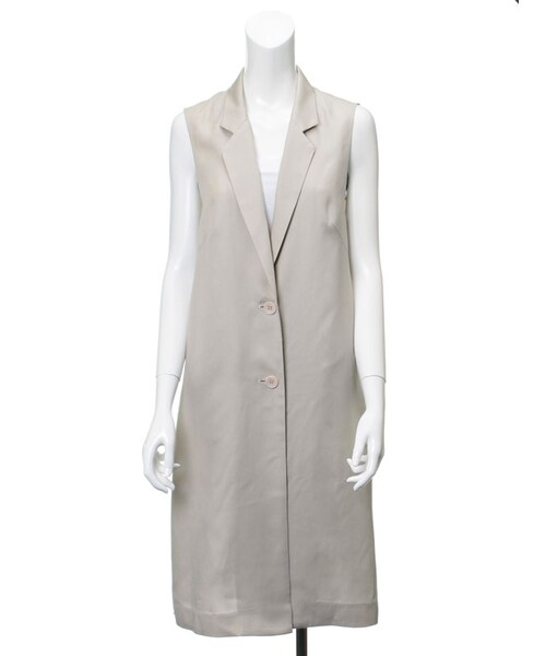 31 Sons de mode（トランテアン　ソン　ドゥ　モード）の「ノースリーブチェスタージャケット（ジャケット/アウター・レディース・ベージュ/ピンク・36/38）」の4枚目の写真