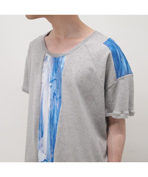 NICK NEEDLES（ニックニードルズ）の「NICK NEEDLES BLUE ART T  GRAY（Tシャツ/カットソー・その他）」の6枚目の写真