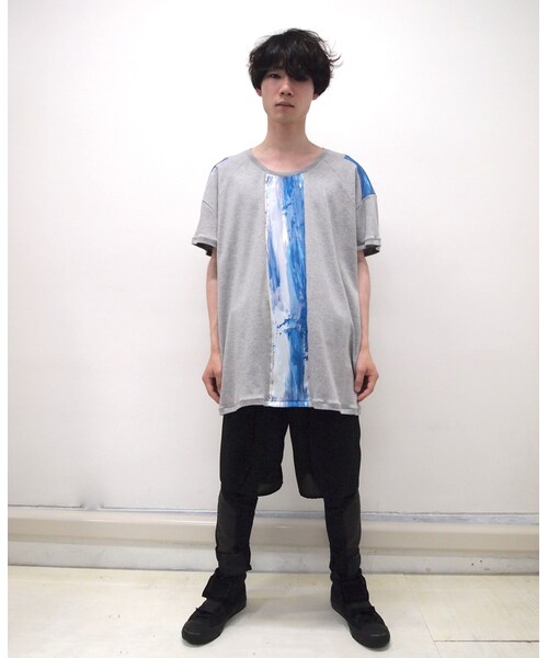 NICK NEEDLES（ニックニードルズ）の「NICK NEEDLES BLUE ART T  GRAY（Tシャツ/カットソー・その他）」の5枚目の写真