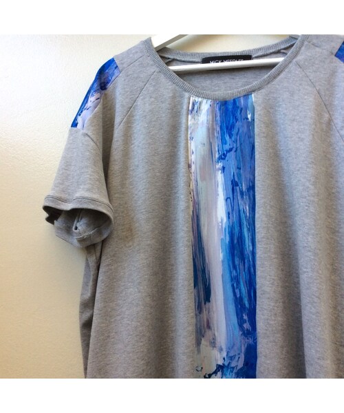 NICK NEEDLES（ニックニードルズ）の「NICK NEEDLES BLUE ART T  GRAY（Tシャツ/カットソー・その他）」の3枚目の写真