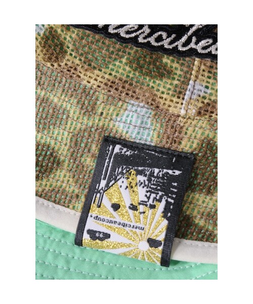mercibeaucoup,（メルシーボークー）の「メルシーボークー、 / メッシュバケットハット / 帽子（帽子・レディース・khaki/navy・F）」の4枚目の写真