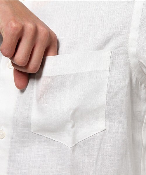 UNION STATION(ユニオンステーション)の「レギュラーカラーリネンシャツ【七分袖】(シャツ/ブラウス・メンズ・ホワイト/ブルー/ネイビー/ターコイズブルー・SMALL/MEDIUM/LARGE/LL)」の10枚目の写真