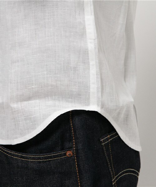 UNION STATION(ユニオンステーション)の「レギュラーカラーリネンシャツ【七分袖】(シャツ/ブラウス・メンズ・ホワイト/ブルー/ネイビー/ターコイズブルー・SMALL/MEDIUM/LARGE/LL)」の9枚目の写真