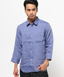 UNION STATION | レギュラーカラーリネンシャツ【七分袖】(シャツ/ブラウス)