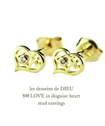 les desseins de DIEU | レ デッサン ドゥ デュー 848 ラヴ イン ディスガイズ ハート スタッド ピアス(ピアス(両耳用))