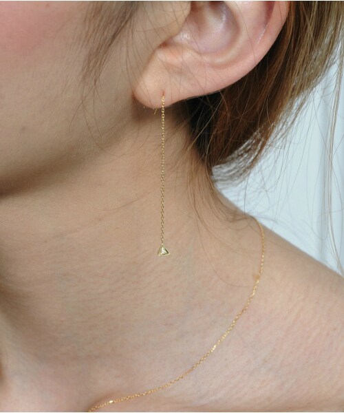 pinacoteca（ピナコテーカ）の「ピナコテーカ 384 ピラミッド ダイヤモンド アメリカン ピアス（ピアス（両耳用）・レディース・ゴールド・Free）」の3枚目の写真