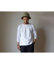 Champion | 【完売御礼】Champion チャンピオン T1011 RAGLAN 3/4 SLEEVE TEE ラグラン 七分袖Tシャツ WHT ホワイト MADE IN USA  アメリカ製(Tシャツ/カットソー)