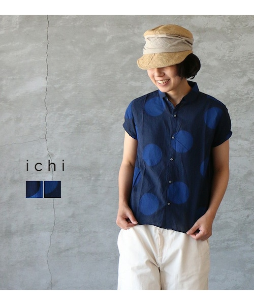 ichi(イチ)の「ICHI(イチ) ドットパフスリーブシャツ(シャツ/ブラウス・レディース・2カラー・F)」の1枚目の写真