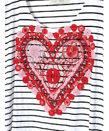 Juana de Arco ホォアナデアルコ　ワイドTシャツ　ニャンドゥティ柄 Juana de Arco ホォアナデアルコ ワイドTシャツ ニャンドゥティ
