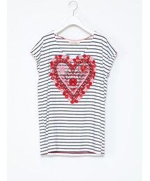 Juana de Arco ホォアナデアルコ　ワイドTシャツ　ニャンドゥティ柄 Juana de Arco ホォアナデアルコ ワイドTシャツ ニャンドゥティ