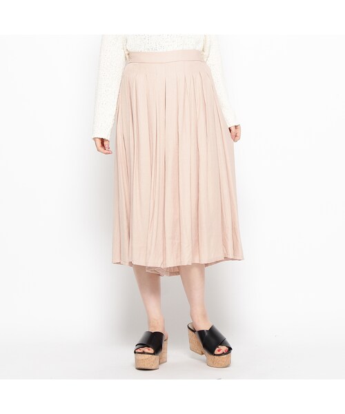 OZOC（オゾック）の「タックプリーツスカーチョパンツ（パンツ・レディース・ライトベージュ/オフホワイト/ブラック・その他）」の4枚目の写真