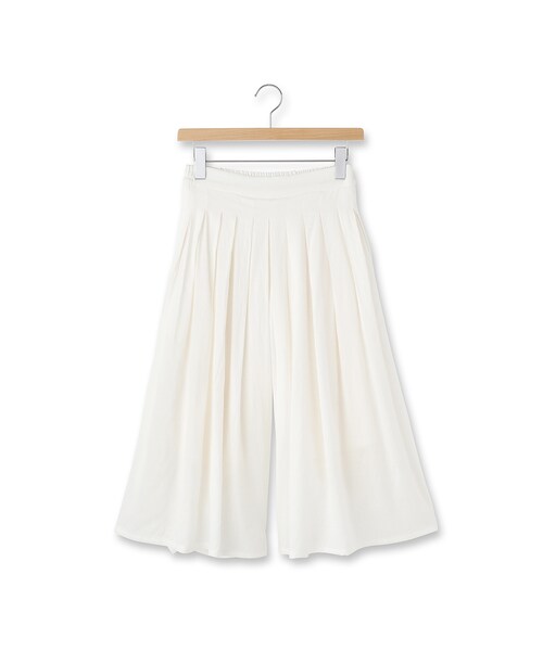 OZOC（オゾック）の「タックプリーツスカーチョパンツ（パンツ・レディース・ライトベージュ/オフホワイト/ブラック・その他）」の2枚目の写真