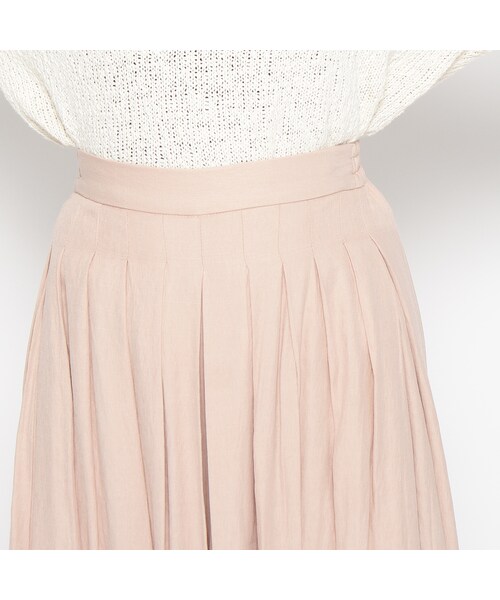 OZOC（オゾック）の「タックプリーツスカーチョパンツ（パンツ・レディース・ライトベージュ/オフホワイト/ブラック・その他）」の7枚目の写真