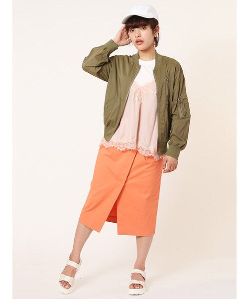 w closet（ダブルクローゼット）の「サテンレースキャミ×インナーセット（トップス・レディース・エクリュ/ピンク/ブラック・FREE）」の12枚目の写真
