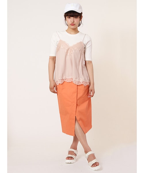 w closet（ダブルクローゼット）の「サテンレースキャミ×インナーセット（トップス・レディース・エクリュ/ピンク/ブラック・FREE）」の11枚目の写真