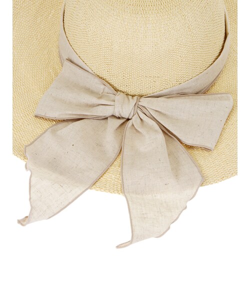 MERCURYDUO（マーキュリーデュオ）の「【GDS】 リネンリボンツバ広HAT（帽子・レディース・ベージュ・F）」の6枚目の写真