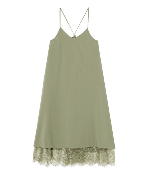 MERCURYDUO（マーキュリーデュオ）の「【DUO】 サテンキャミソールミディワンピース（ワンピース/ドレス・レディース・ネイビー/ベージュ/カーキ・F）」の2枚目の写真