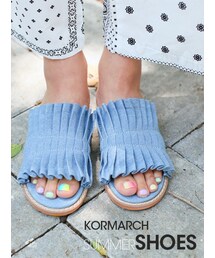 KORMARCH | ラグソールギャザースライドサンダル(サンダル)