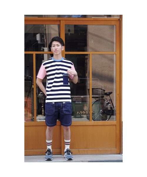 NIRAME.CO（ニラメッコ）の「とっても気持T  ネイビーボーダー（Tシャツ/カットソー・メンズ・その他）」の4枚目の写真