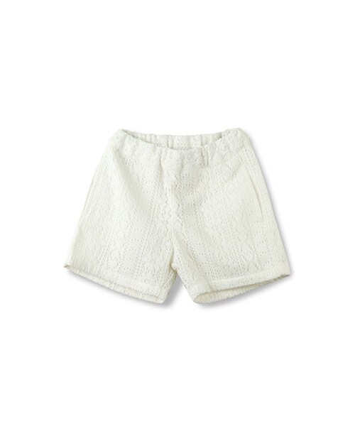 BRANSHES（ブランシェス）の「レースショートパンツ（その他パンツ・キッズ・オフホワイト/ネイビーブルー・80～130）」の2枚目の写真