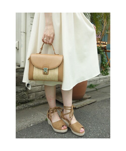 an another angelus（アンアナザーアンジェラス）の「雑材MIXハンドバッグ/an another angelus（ハンドバッグ・レディース・その他）」の3枚目の写真