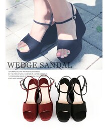 KORMARCH | プラットフォームウェッジソールサンダル(サンダル)