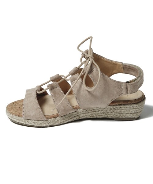 studio CLIP(スタディオクリップ)の「レースアップウェッジソールサンダル(シューズ・ライトグレー/キャメル・M/L)」の9枚目の写真